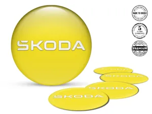 Skoda Gewölbte Sticker Logo Harz-Radplaketten